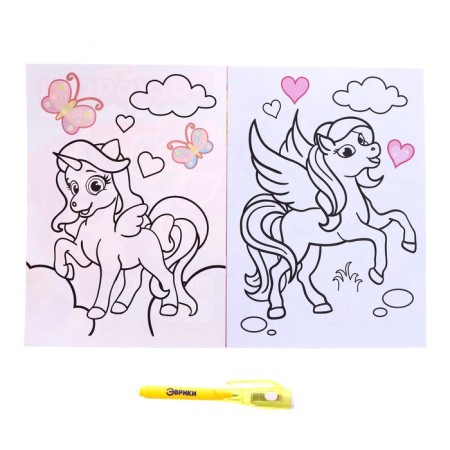 Coloring with pony stickers-1