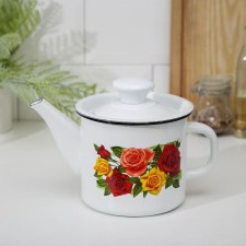 Cylindrical kettle, 1 l, dree mix, induction, white color