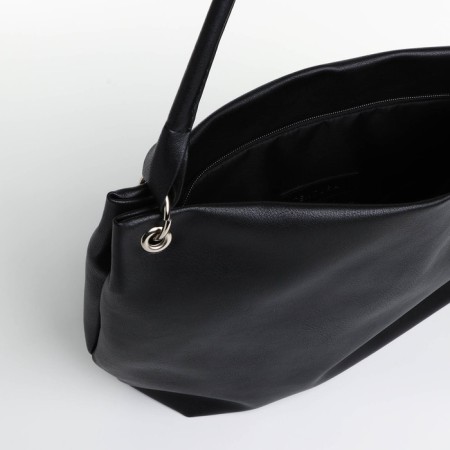 Load bag with a zipper, textura, large size, black color-4