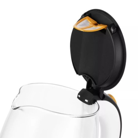 Electric kettle KitFort KT-6199, glass, 2 l, 1850-2200 watts, black and white-3