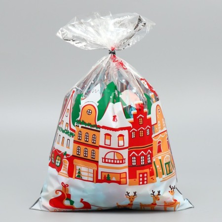 Plastic package "Happy holiday", 20 x 30 cm, new year-1