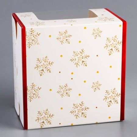 New Year. Bearbox under the Bento-Port with the Window "Fine mood", 15.5 x 15.5 x 10 cm-4