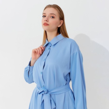 Women's dress Minaku: Casual Collection, Blue Color, Size 46-4
