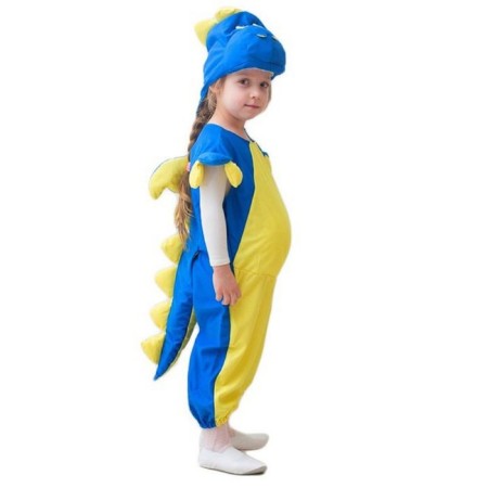 Dragon carnival costume, hat, overalls, a stuffed stomach, 3-5 years old, height 104-116 cm