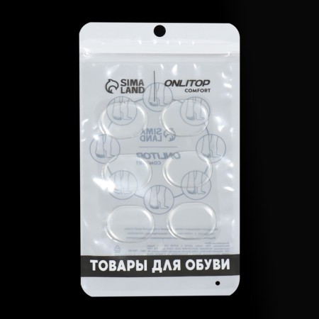 A set of shoes, on a glue base, silicone, 6 pcs, a transparent color-6