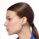 Earrings with rhinestones "melting" rhombus, white color in silver