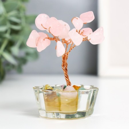 Souvenir "Cash tree in glass" 18 stones 8.5x5x5 cm