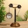 Table clock 32x21 cm, (diameter of 8 cm hours), brass