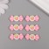 Decor for creativity plastic "Strawberry candy" set 6 Sh 1.5x3x1 cm