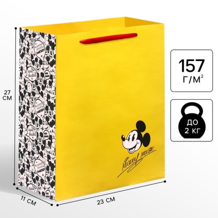 Gift package, 23x27x1 cm, packaging, Mickey Mouse