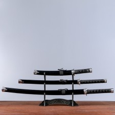 Suv. Product Katana 3V1 on a stand, scabbard to leatherette, black reptile 47/70/89cm