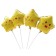 Foil ball 10 "Star Smile", yellow, mix