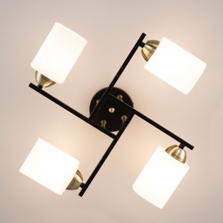 Lamp Citilux "Henry" CL130245, 46x46x1.5 cm, 4x75W, E27, Black Color Black-8
