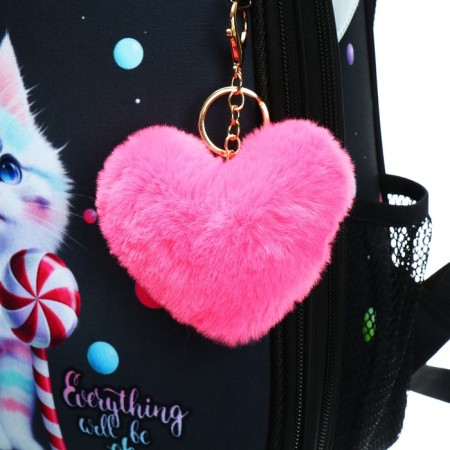 School backpack 38 x 30 x 16 cm, ergonomic back, Stavia "Sweet Cat", blue-9