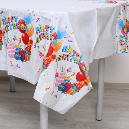 Great tablecloth “Happy Birthday”, gifts, 108 × 180 cm