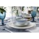 Porcelain dish for feeding Magistro "Paveti", D = 20.5 cm, Blue color