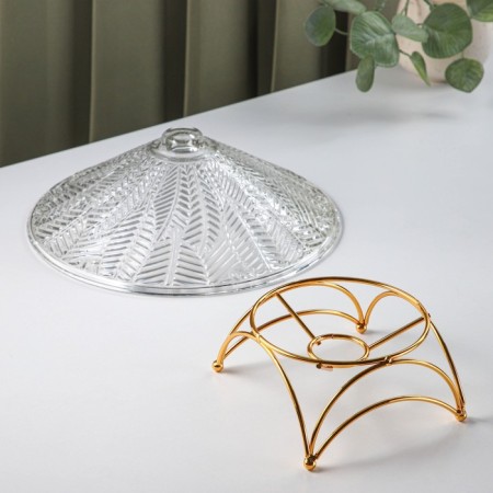 VAZ Glass for fruits "pattern", d = 25 cm, transparent color-3