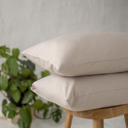 Set of pillowcases "era", size 70x70 cm, cappuccino color, 2 pcs