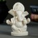 Figure "Ganesha" 11 cm white / marble baby