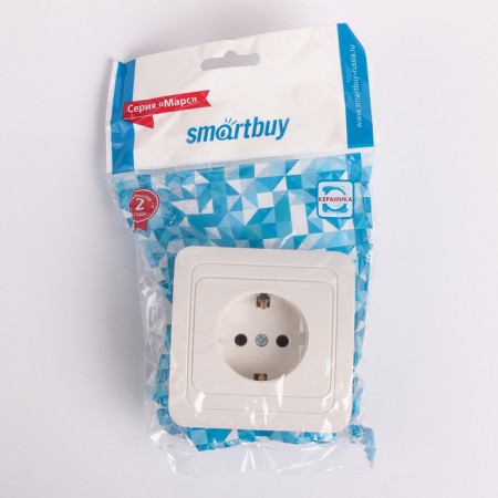 SmartBuy "Mars" socket, 16 a, with grounding, white-2