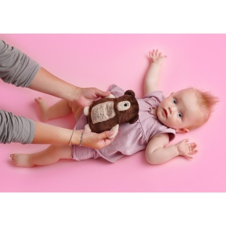 Soft toy 3 in 1 "Bear" with metric, with cherry bones, 19.5 cm-5