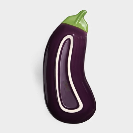 Ceramic eggplant plate, deep, purple, 25.5 cm, 1 variety, Iran-3