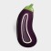 Ceramic eggplant plate, deep, purple, 25.5 cm, 1 variety, Iran