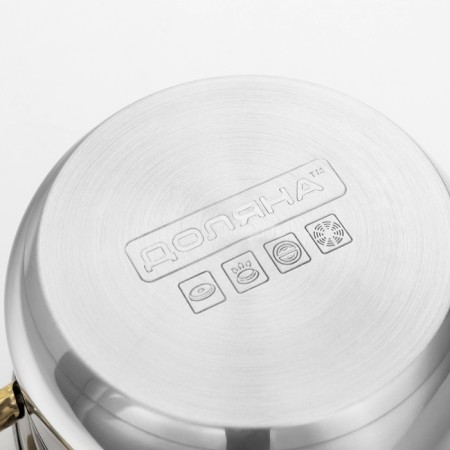 Stainless steel pan with the luxury luxury lid, 1.5 l, d = 17 cm-11