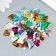 Decor for creativity Metal "Heart" multi -colored set of 100 pcs 1.2x1.2 cm