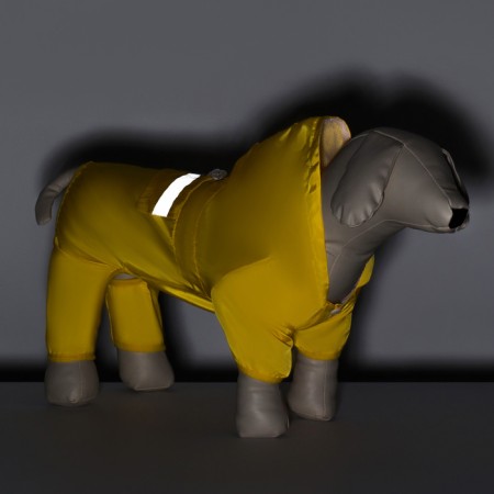 Combiason for dogs, demi -season with a lining, size L (DS 32, OG 48 cm), yellow-13