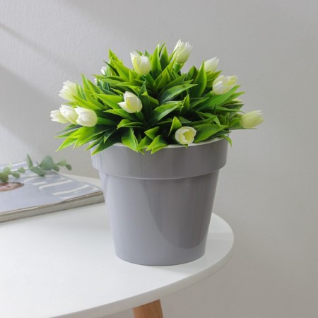 Flower pots with an insert "Porto", 1 l, color gray color