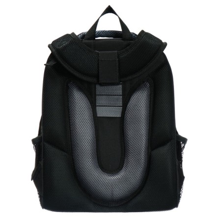 School backpack 38 x 30 x 16 cm, ergonomic back, Stavia "rally", black-5