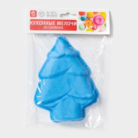 Baking uniform "Christmas tree", silicone, 13.5 × 10.5 cm, blue color-5