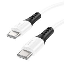 Hoco X82, Type-C cable-Type-C, 60 W, 3 A, 1 m, silicone braid, white