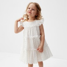 Dress for Minaku girl, white color, height 110 cm