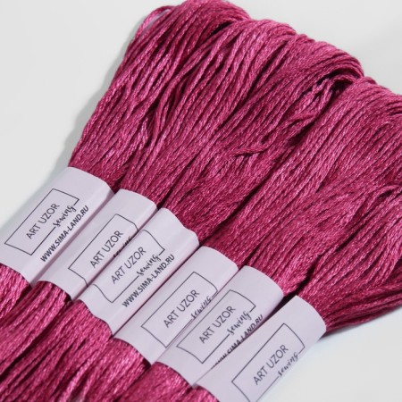 Muline threads, 8 ± 1 m, dark raspberry color No. 3803-2
