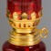 Kerosin lamp red 8x6x20 cm Risalux