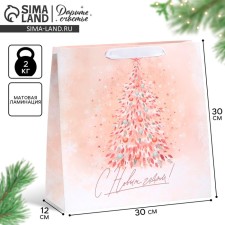 Laminated square “Pink”, 30 x 30 x 12 cm, new year