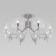 Ceiling chandelier with glass ceiling Rocco, 40W, E14, 83x83x47 cm