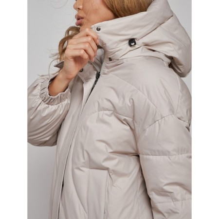 Coat insulated winter female, size 46, color light gray-15
