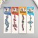 Tattoo plastic with sparkles "Pattern Bracelet" MIX 26x7 cm