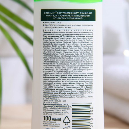 Foam for washing the clean line "Chamomile", 100 ml-1