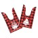 Polyethylene gift package with ears "Red Cage", 13 x 23 cm