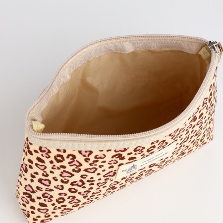 Simple cosmetic bag Leo, 20*3*12, lightning department, lining, beige-2