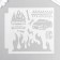 Plastic stencil "Racing cars" 13x13 cm
