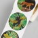 Stick Paper "Cheetah" embossing gold d = 3.8 cm 252 pcs in roll