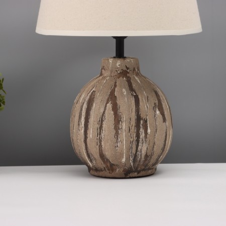 LUEZE table "Louise" 1x40W E27 coffee with cream 25x25x38, 5cm-3