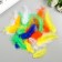 Decorative ostrich feathers, 10-12 cm (set 24 pcs) 6 colors, bright, assorted