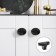 Handle button cappio, zinc, d = 35 mm, black color