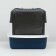 Closed transparent toilet 51 x 34 x 37 cm, blue+scoop